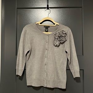 Gray NY & Co Cardigan Sweater